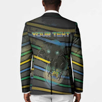 Personalized Gabon Blazer Panther Strike Striped Style
