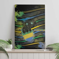 Gabon Canvas Wall Art Panther Strike Striped Style