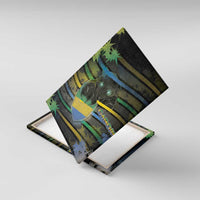 Gabon Canvas Wall Art Panther Strike Striped Style