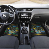 Personalized Gabon Car Mats Panther Strike Striped Style