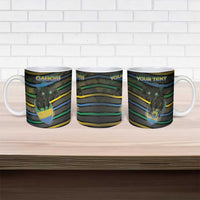 Personalized Gabon Ceramic Mug Panther Strike Striped Style