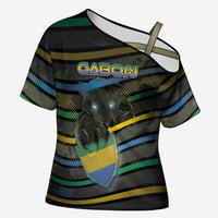 Personalized Gabon Cross Shoulder Shirt Panther Strike Striped Style
