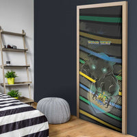 Personalized Gabon Door Cover Panther Strike Striped Style