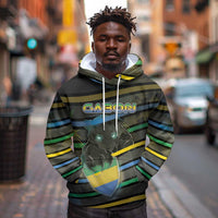 Personalized Gabon Hoodie Panther Strike Striped Style