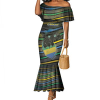 Personalized Gabon Mermaid Dress Panther Strike Striped Style