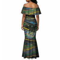 Personalized Gabon Mermaid Dress Panther Strike Striped Style