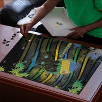 Gabon Puzzle Panther Strike Striped Style