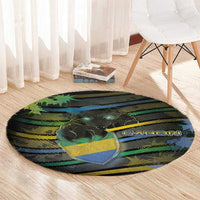 Gabon Round Carpet Panther Strike Striped Style