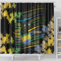 Gabon Shower Curtain Panther Strike Striped Style