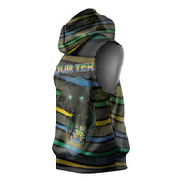 Personalized Gabon Sleeveless Hoodie Panther Strike Striped Style