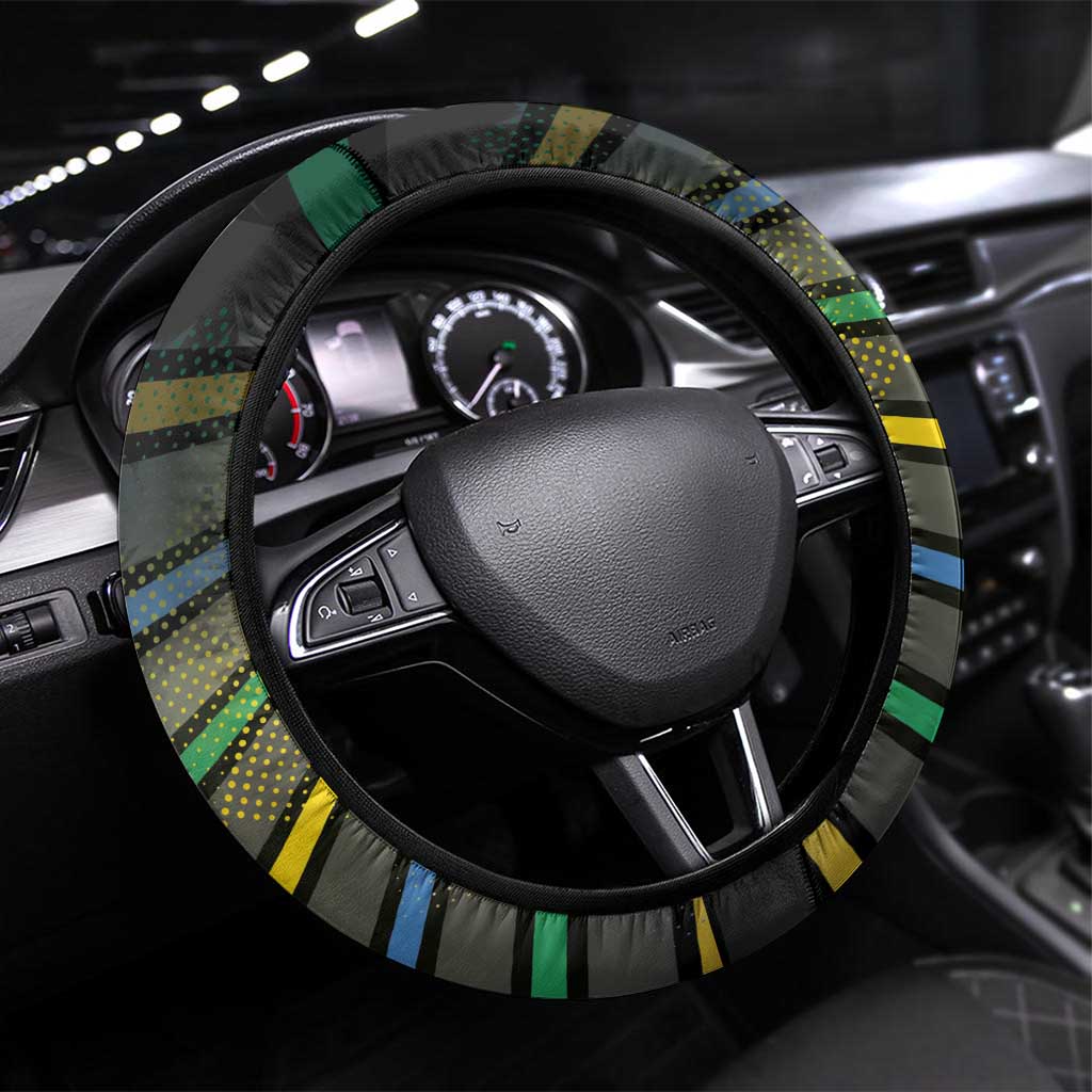 Gabon Steering Wheel Cover Panther Strike Striped Style