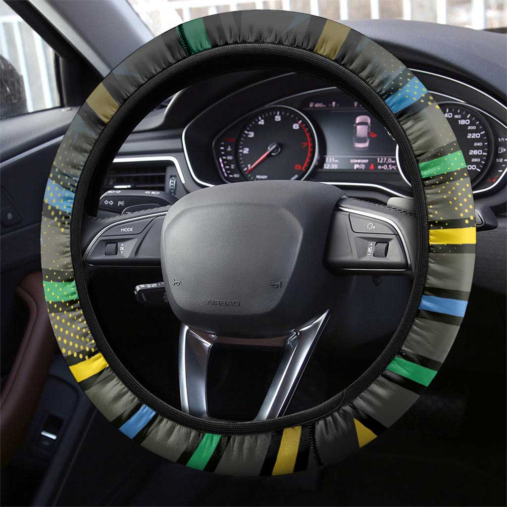 Gabon Steering Wheel Cover Panther Strike Striped Style