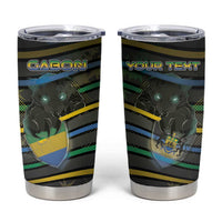 Personalized Gabon Tumbler Cup Panther Strike Striped Style