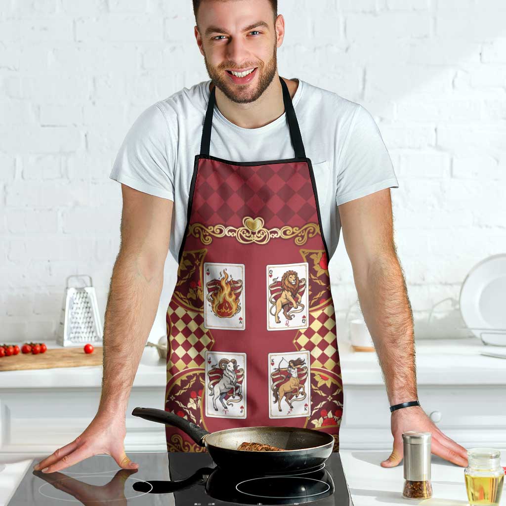 Zodiac Signs Apron The Fire Element Baroque Hearts Card