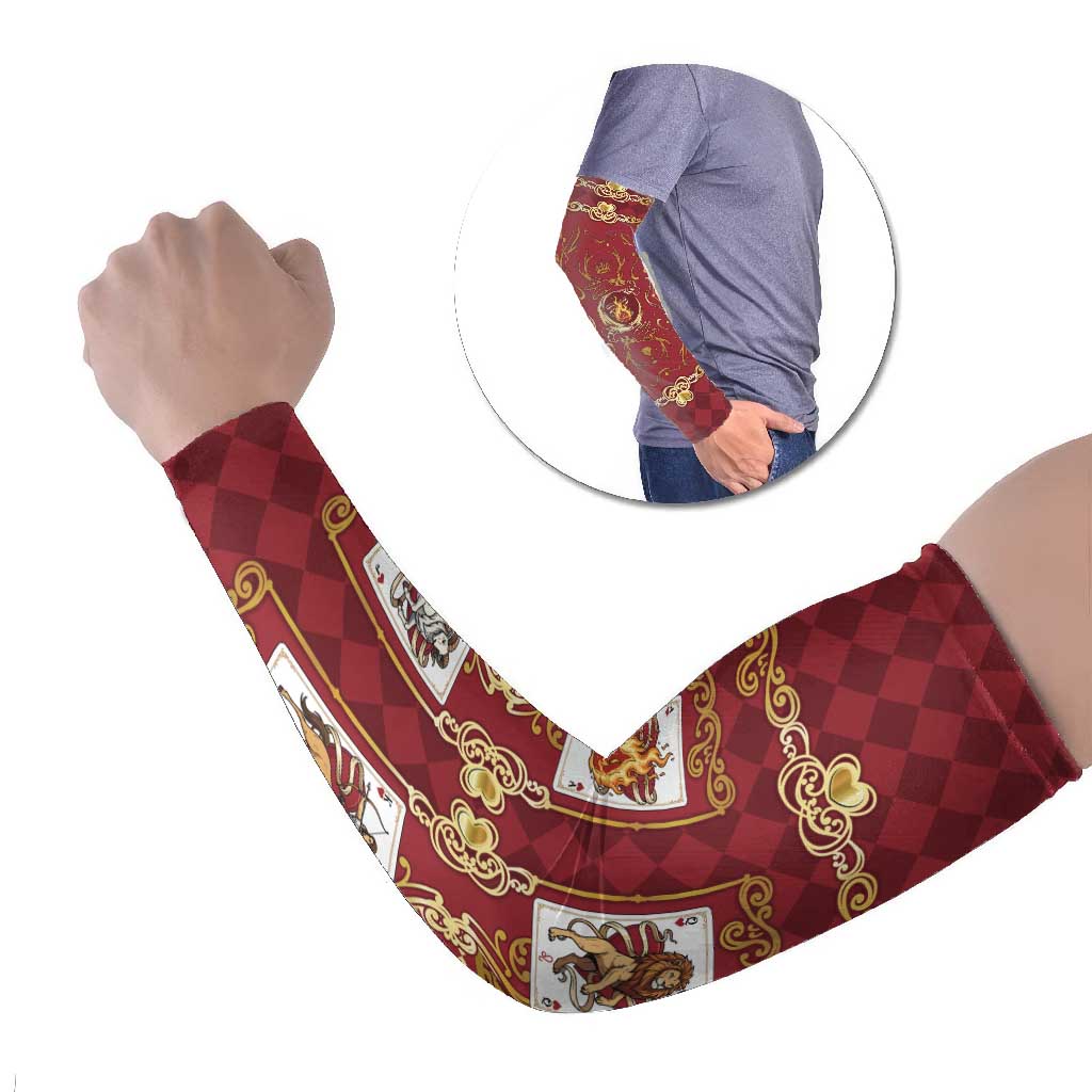 Zodiac Signs Arm Sleeves The Fire Element Baroque Hearts Card
