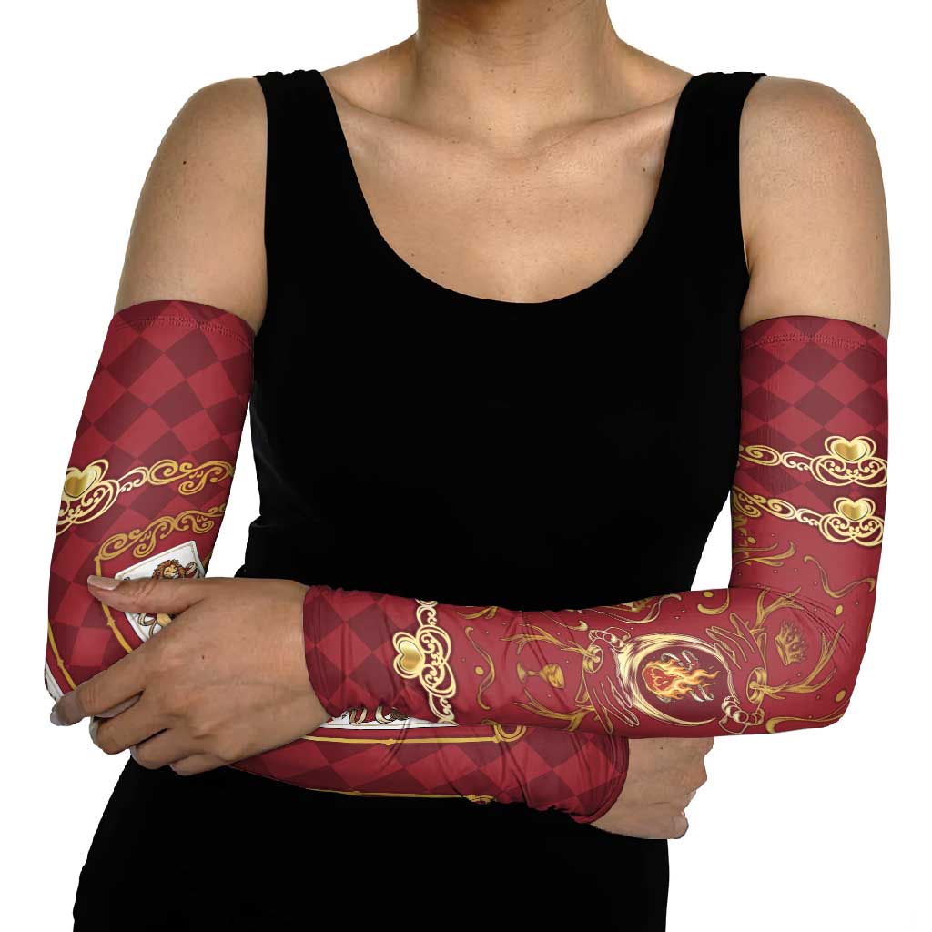Zodiac Signs Arm Sleeves The Fire Element Baroque Hearts Card