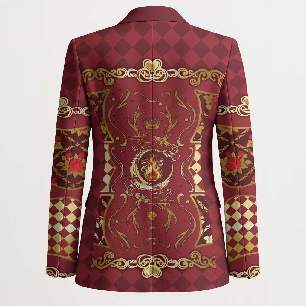 Zodiac Signs Blazer The Fire Element Baroque Hearts Card