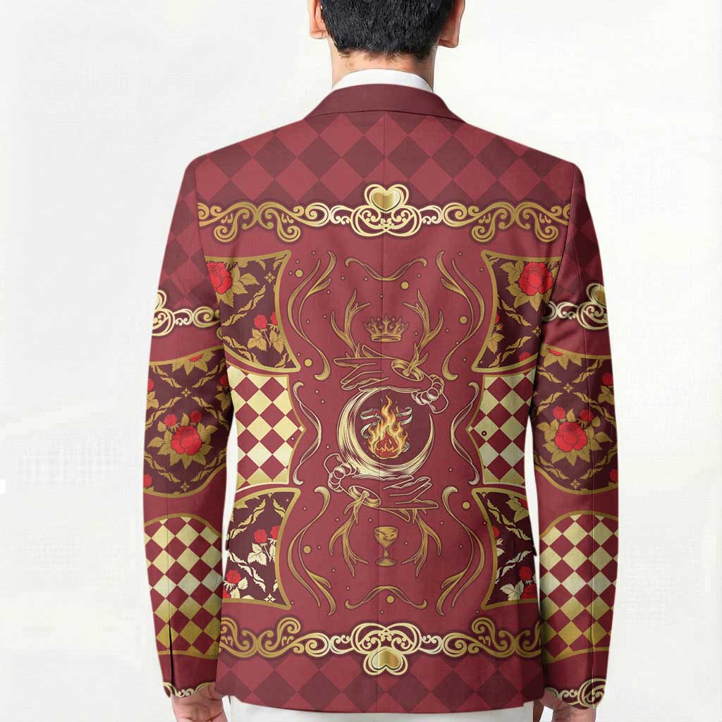 Zodiac Signs Blazer The Fire Element Baroque Hearts Card