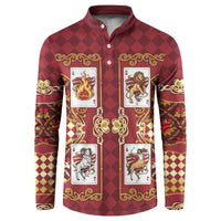 Zodiac Signs Button Sweatshirt The Fire Element Baroque Hearts Card