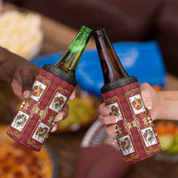 Zodiac Signs 4 in 1 Can Cooler Tumbler The Fire Element Baroque Hearts Card