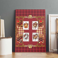 Zodiac Signs Canvas Wall Art The Fire Element Baroque Hearts Card