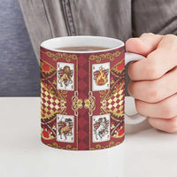 Zodiac Signs Ceramic Mug The Fire Element Baroque Hearts Card