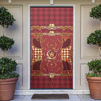 Zodiac Signs Door Cover The Fire Element Baroque Hearts Card