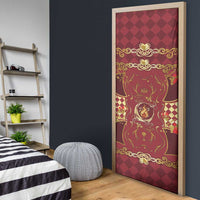 Zodiac Signs Door Cover The Fire Element Baroque Hearts Card