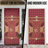 Zodiac Signs Door Cover The Fire Element Baroque Hearts Card