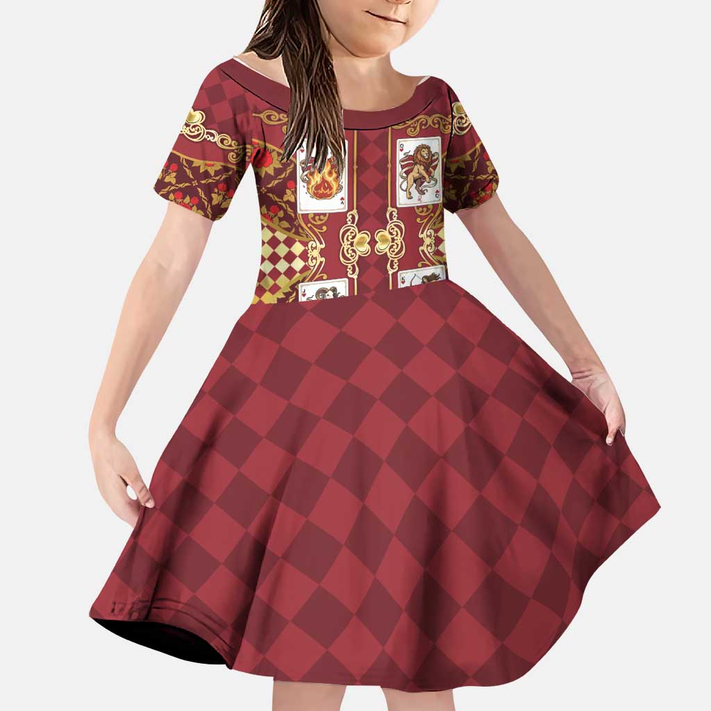 Zodiac Signs Family Matching Mermaid Dress and Hawaiian Shirt The Fire Element Baroque Hearts Card