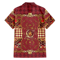 Zodiac Signs Family Matching Off Shoulder Maxi Dress and Hawaiian Shirt The Fire Element Baroque Hearts Card