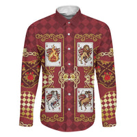 Zodiac Signs Family Matching Puletasi and Hawaiian Shirt The Fire Element Baroque Hearts Card