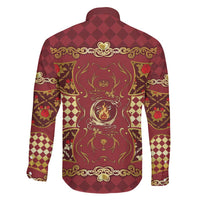Zodiac Signs Family Matching Tank Maxi Dress and Hawaiian Shirt The Fire Element Baroque Hearts Card