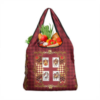 Zodiac Signs Grocery Bag The Fire Element Baroque Hearts Card