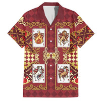 Zodiac Signs Hawaiian Shirt The Fire Element Baroque Hearts Card