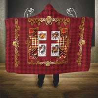 Zodiac Signs Hooded Blanket The Fire Element Baroque Hearts Card