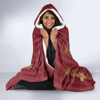 Zodiac Signs Hooded Blanket The Fire Element Baroque Hearts Card