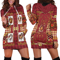 Zodiac Signs Hoodie Dress The Fire Element Baroque Hearts Card