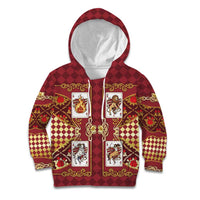 Zodiac Signs Kid Hoodie The Fire Element Baroque Hearts Card