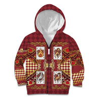Zodiac Signs Kid Hoodie The Fire Element Baroque Hearts Card