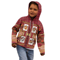 Zodiac Signs Kid Hoodie The Fire Element Baroque Hearts Card