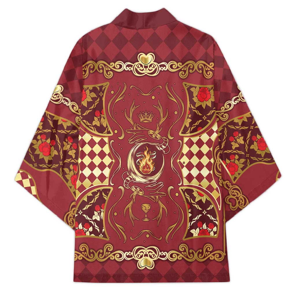 Zodiac Signs Kimono The Fire Element Baroque Hearts Card