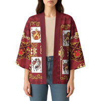 Zodiac Signs Kimono The Fire Element Baroque Hearts Card
