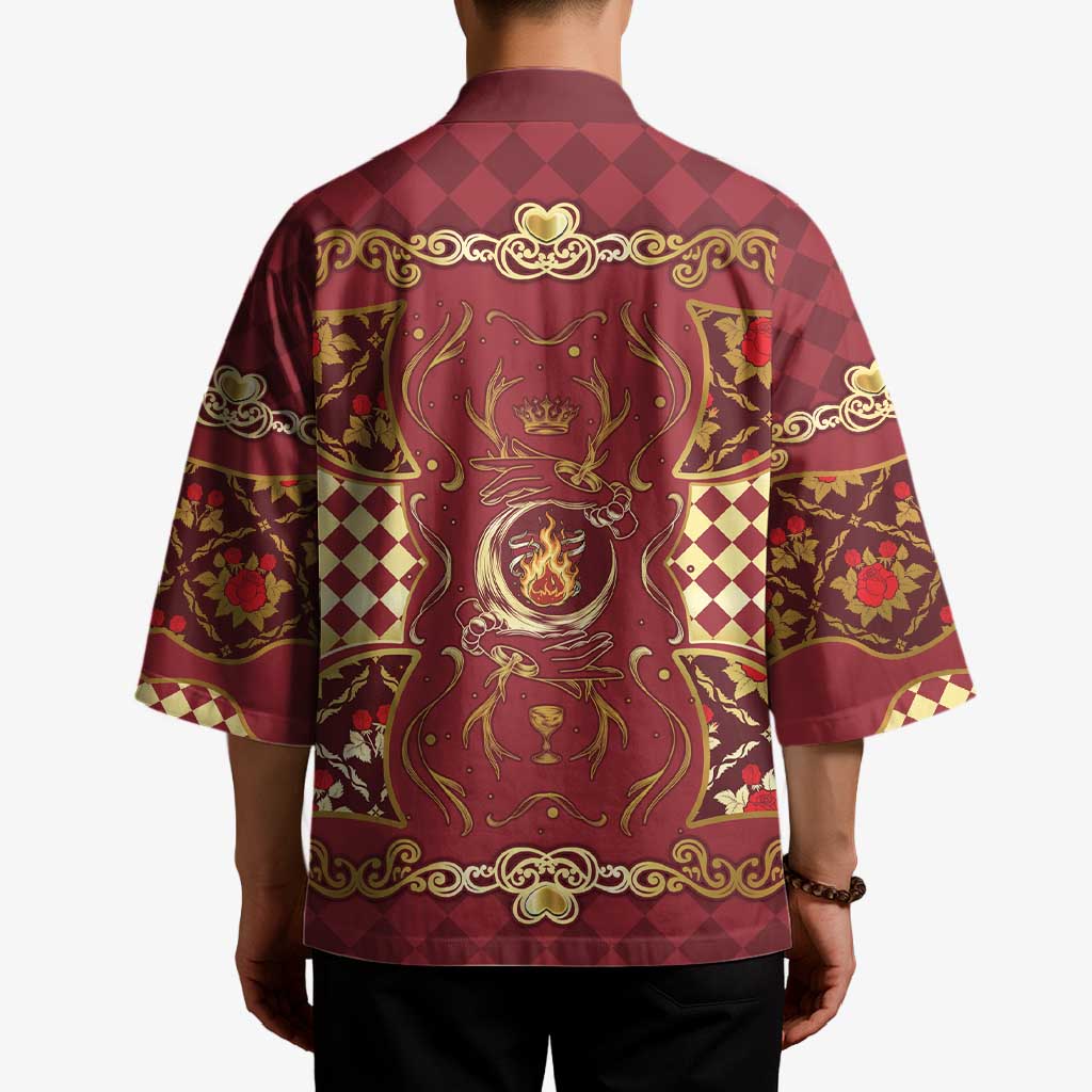 Zodiac Signs Kimono The Fire Element Baroque Hearts Card