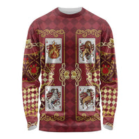Zodiac Signs Long Sleeve Shirt The Fire Element Baroque Hearts Card