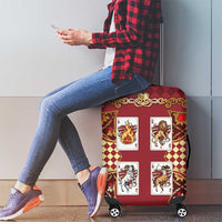 Zodiac Signs Luggage Cover The Fire Element Baroque Hearts Card