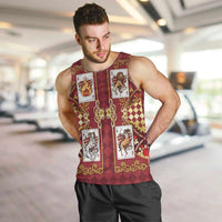 Zodiac Signs Men Tank Top The Fire Element Baroque Hearts Card