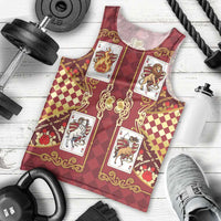 Zodiac Signs Men Tank Top The Fire Element Baroque Hearts Card