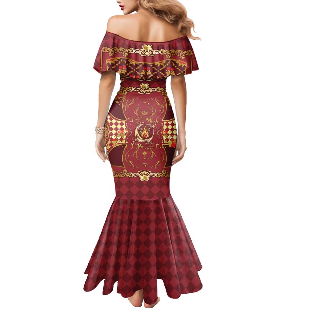 Zodiac Signs Mermaid Dress The Fire Element Baroque Hearts Card