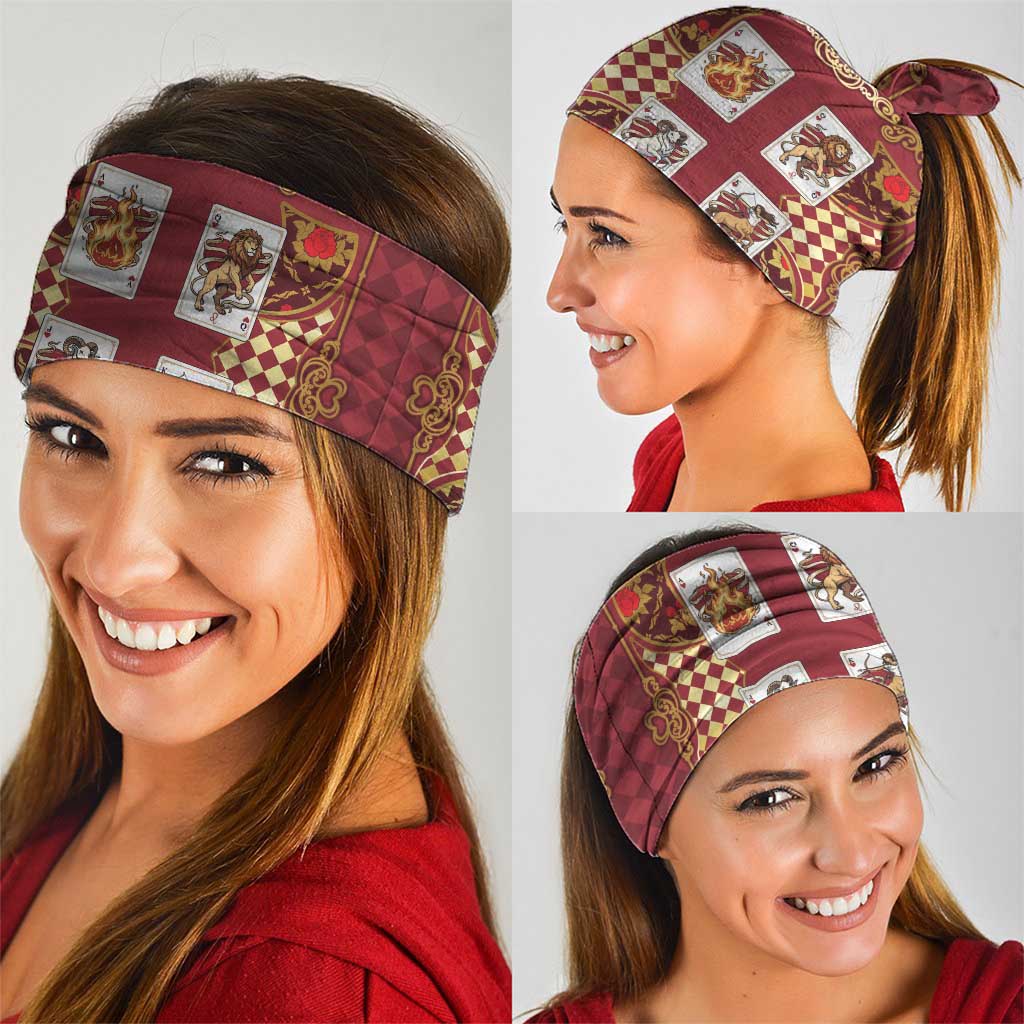 Zodiac Signs Neck Gaiter The Fire Element Baroque Hearts Card